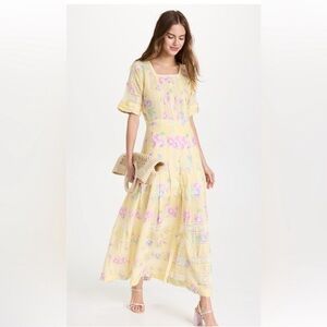 LSF Loveshackfancy Edie Dress Bright Azalea